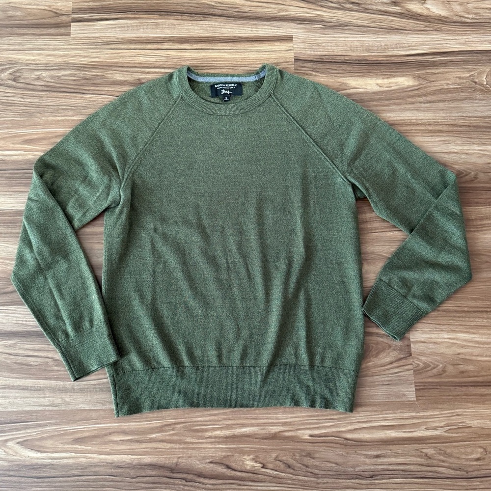 Banana Republic Italian Yarn Merino Wool Crew Crewneck Sweater M